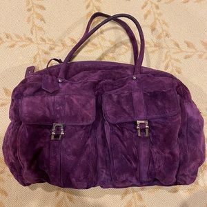 PURPLE SUEDE HOBO